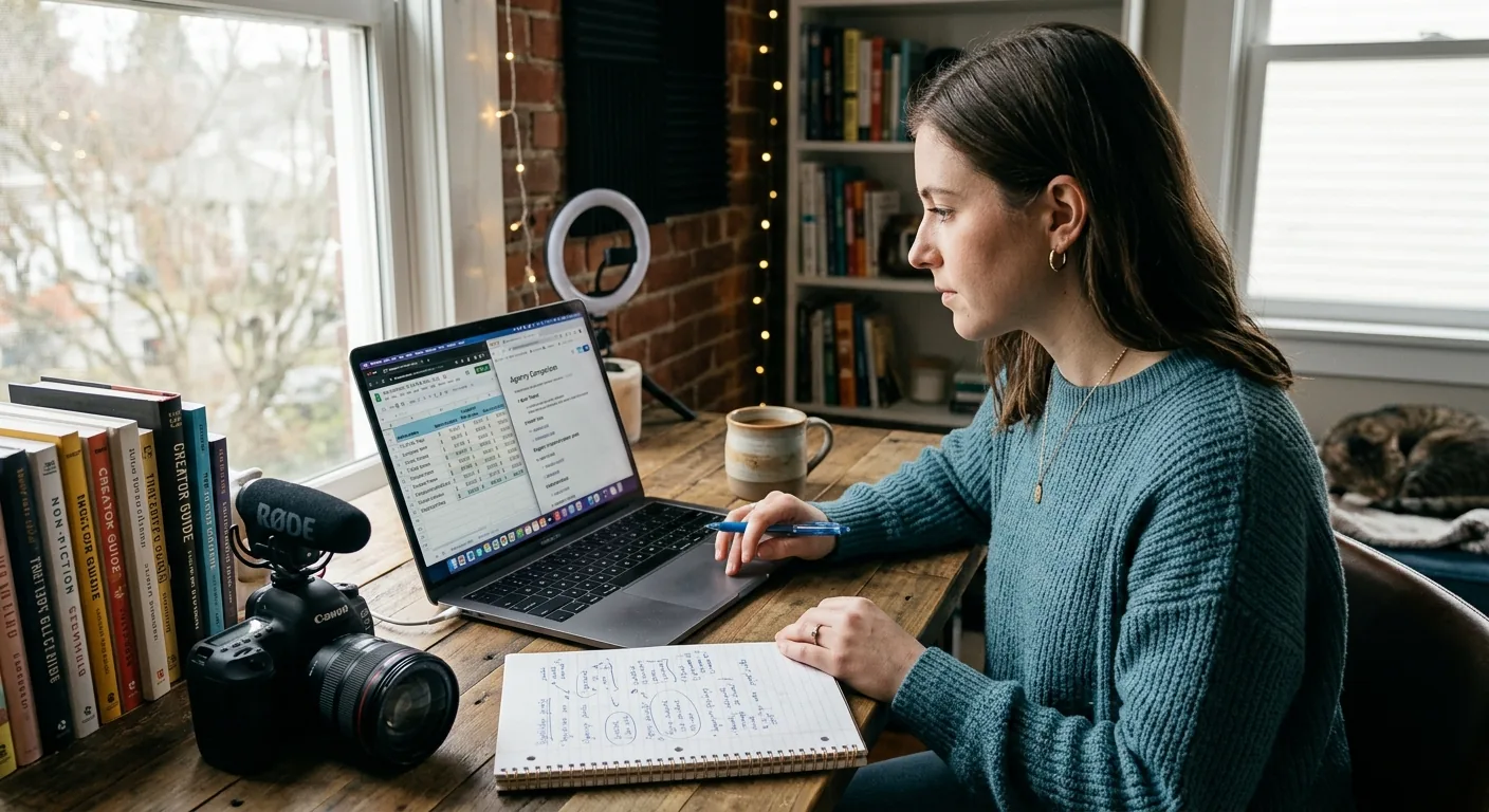 Creator working through creator sponsorship rates