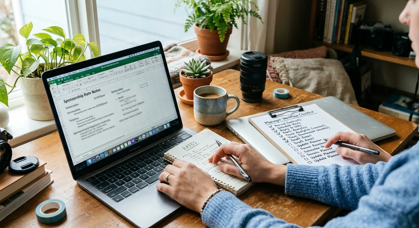Creator working through creator sponsorship rates