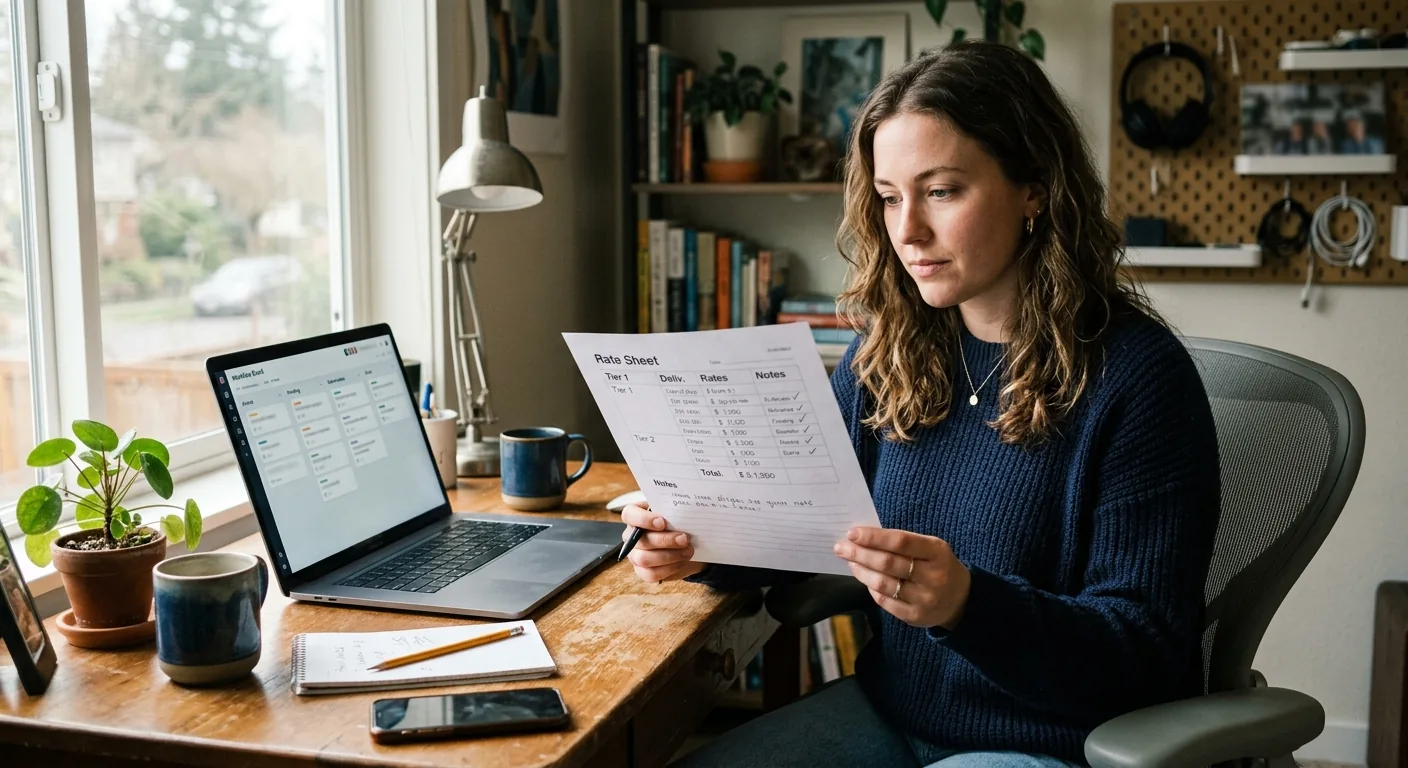 Creator working through creator sponsorship rates