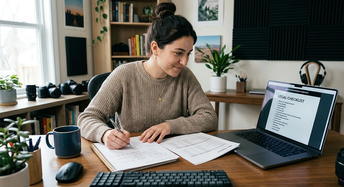 Creator working through creator sponsorship rates