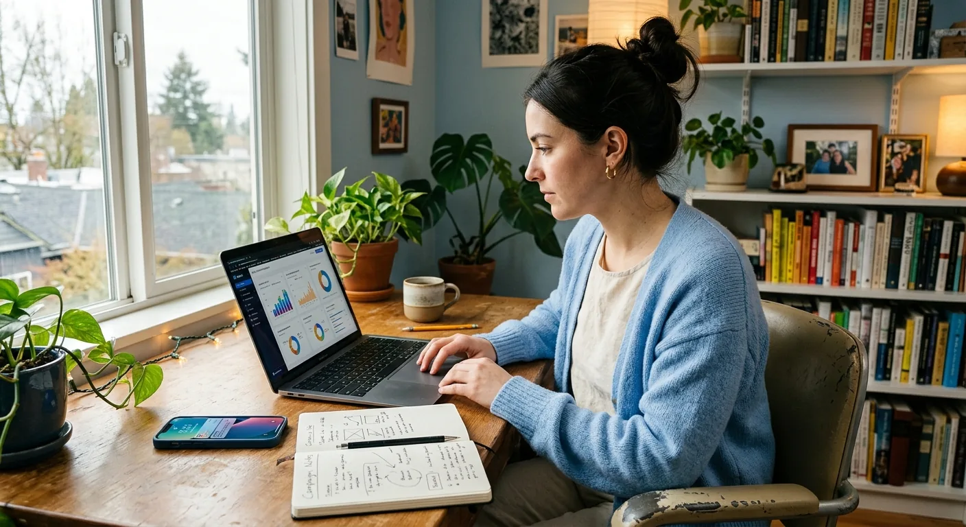 Creator working through influencer brand outreach