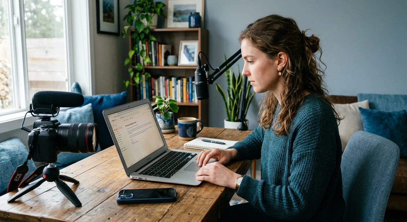 Creator working through creator brand deals