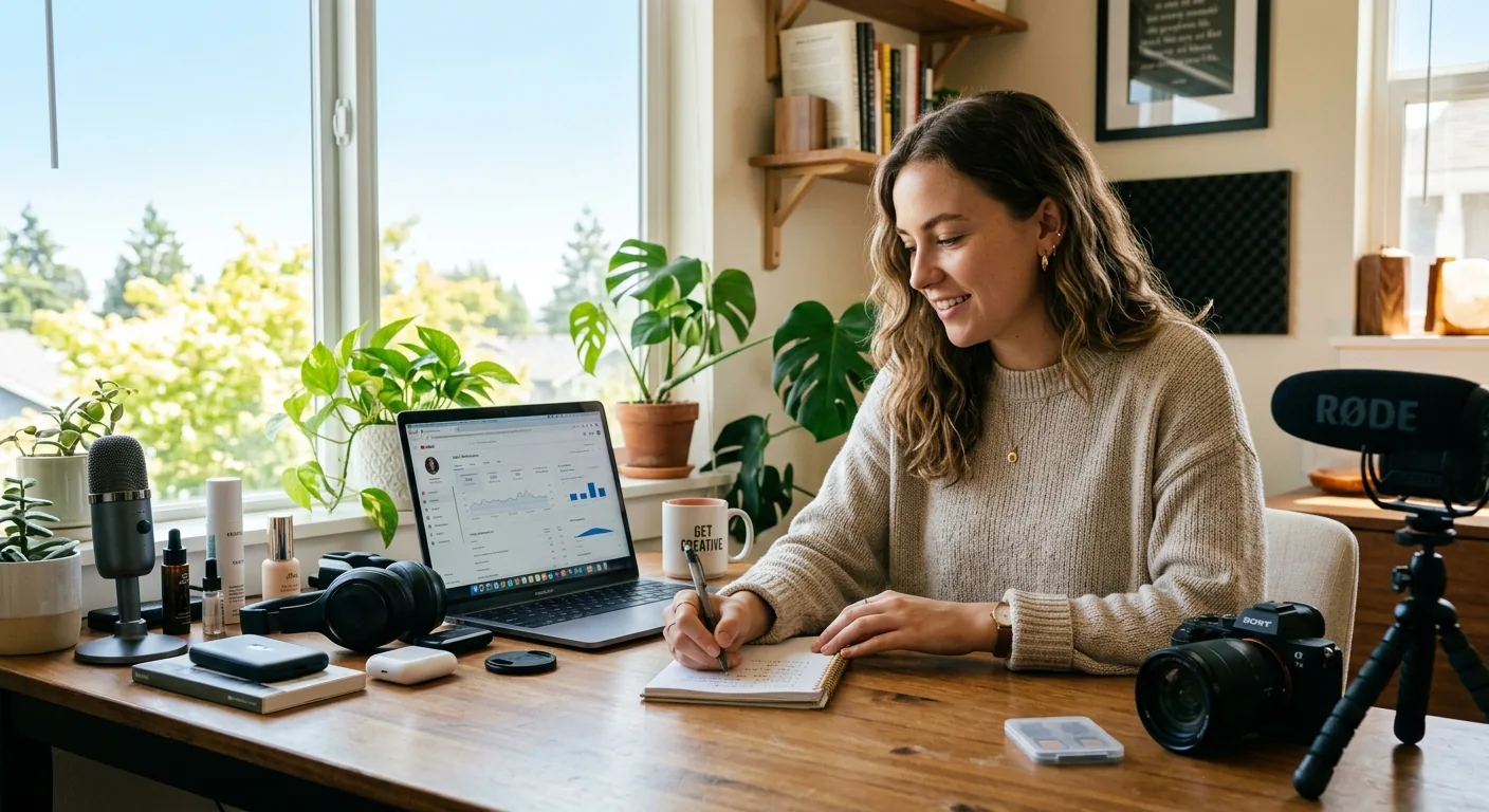Creator working through influencer brand outreach