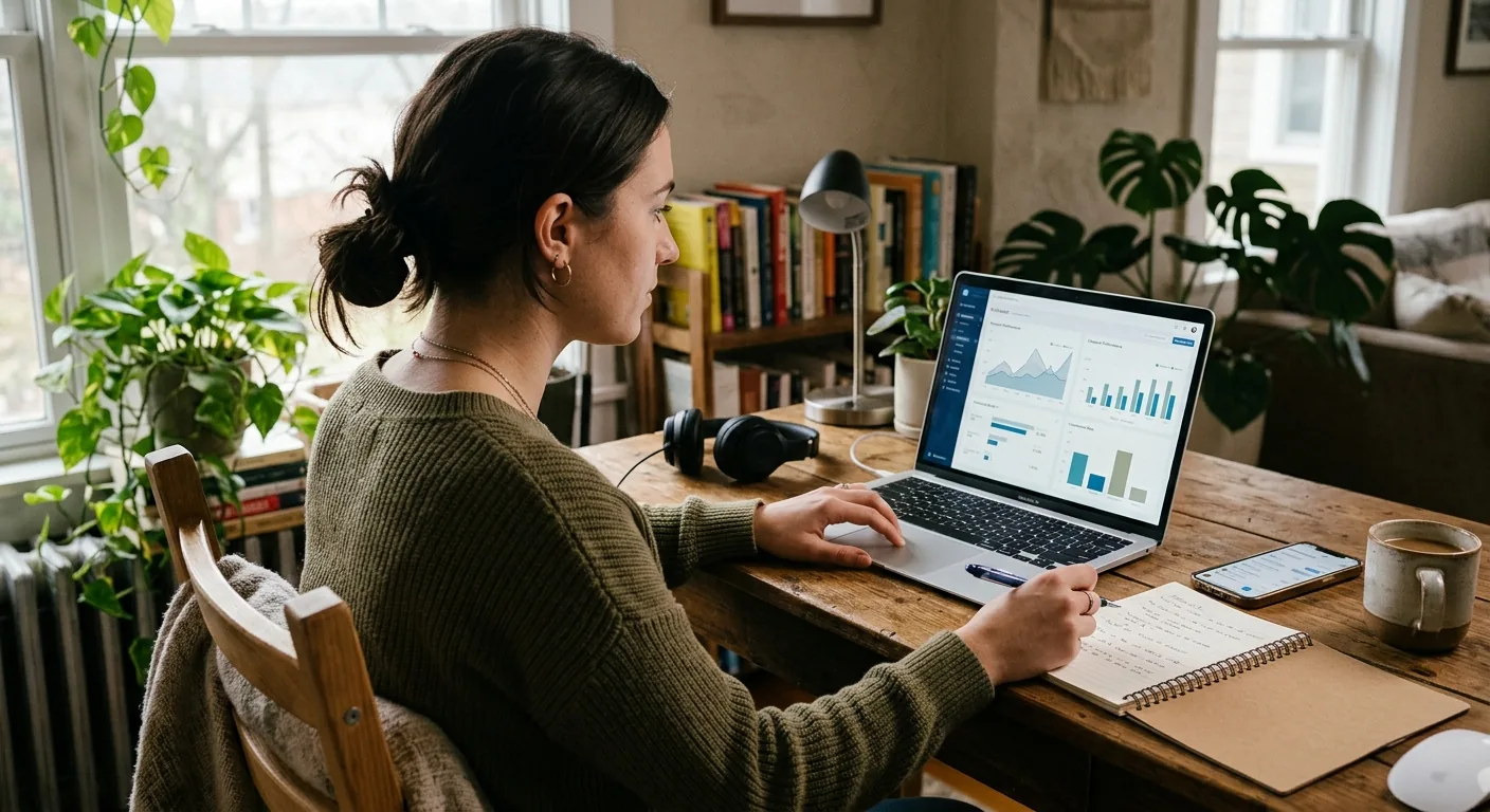 Creator working through influencer brand outreach
