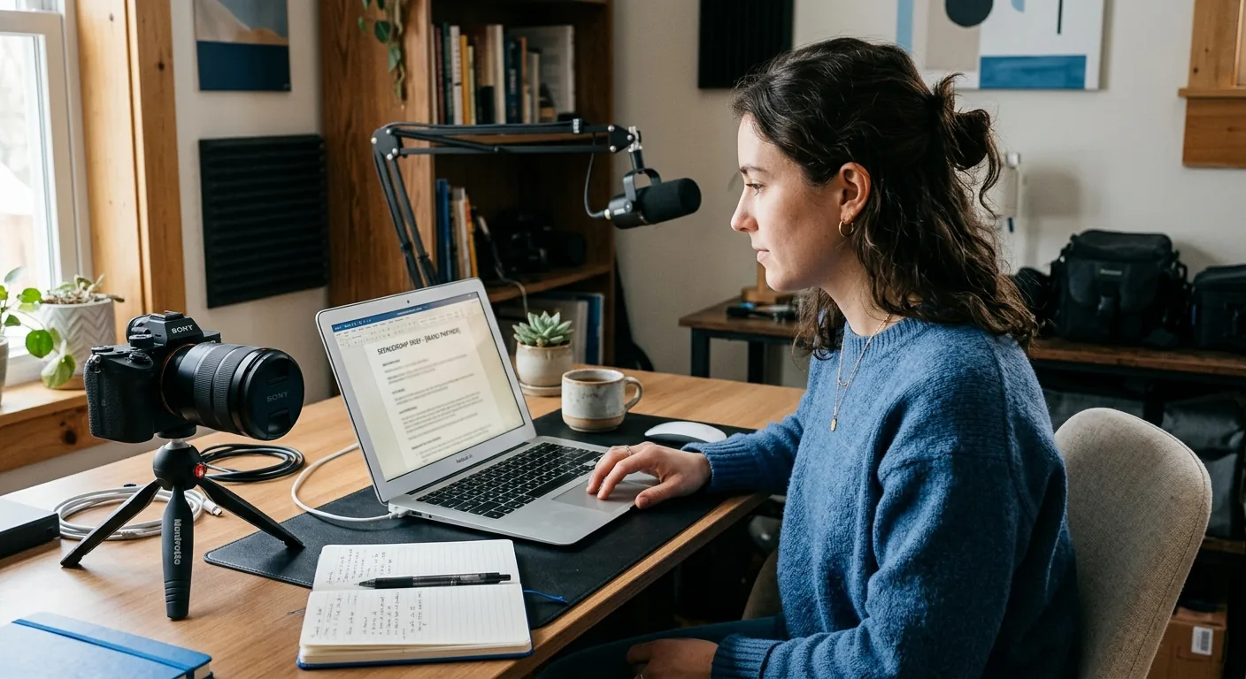 Creator working through creator brand deals