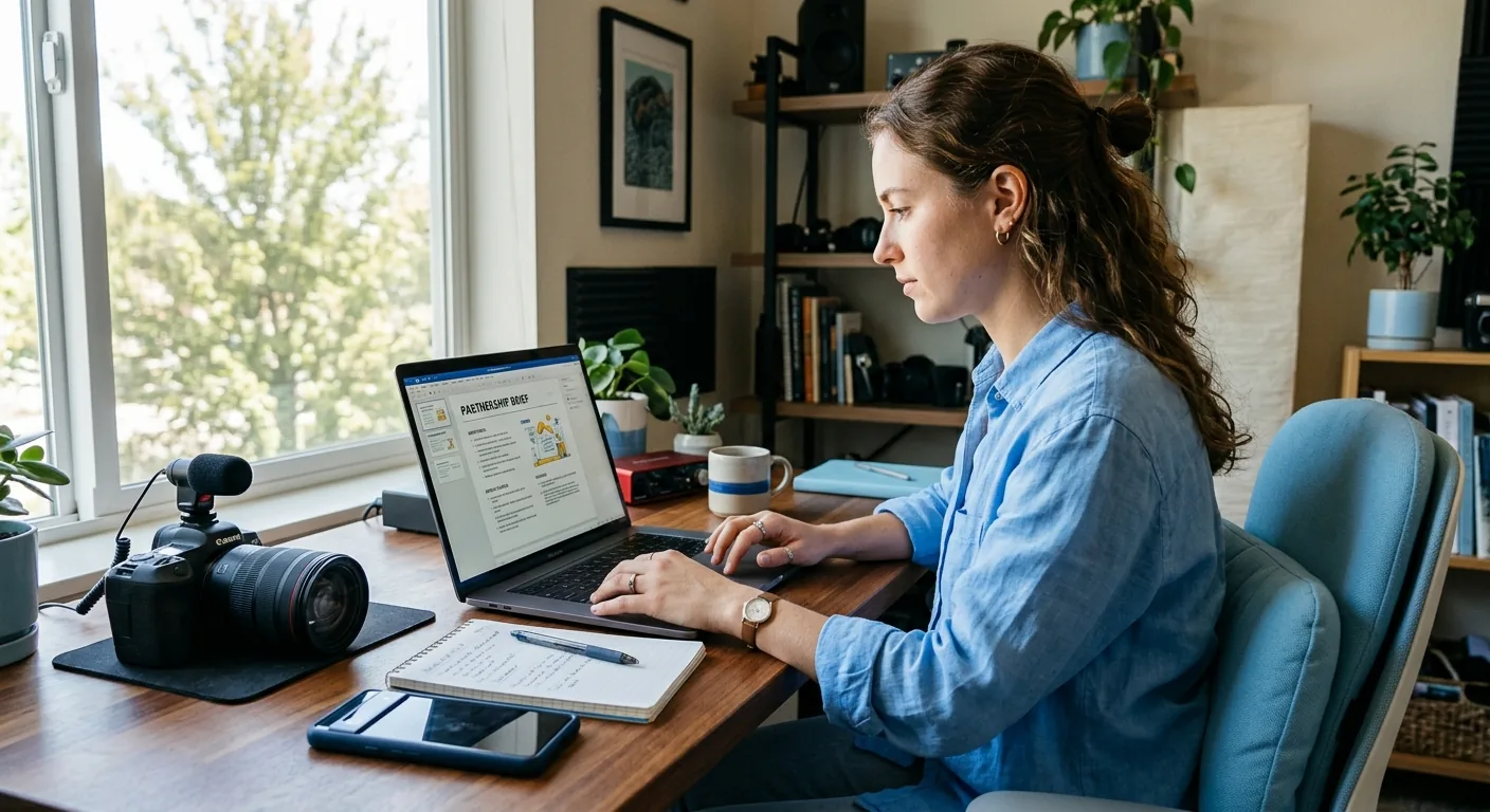 Creator working through creator brand deals