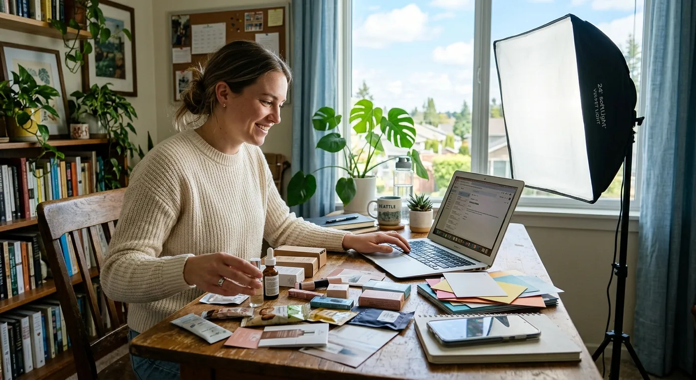 Creator working through influencer brand outreach