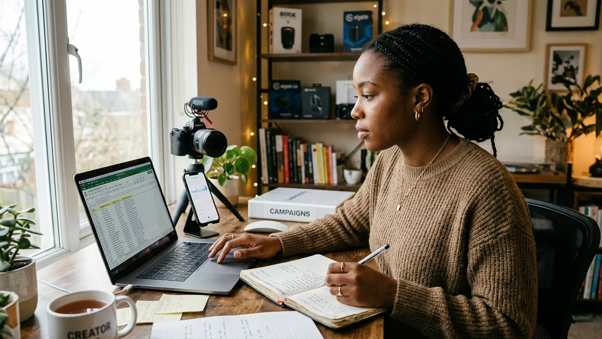 Independent creator working through find brand contacts without hiring a manager