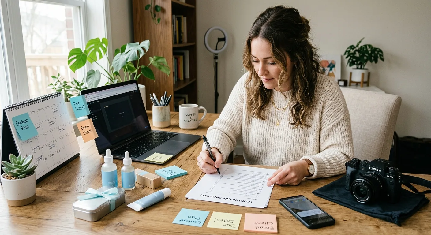 Creator working through creator brand deals