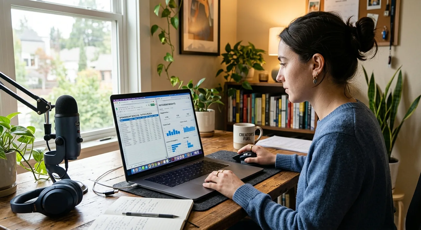 Creator working through creator sponsorship rates
