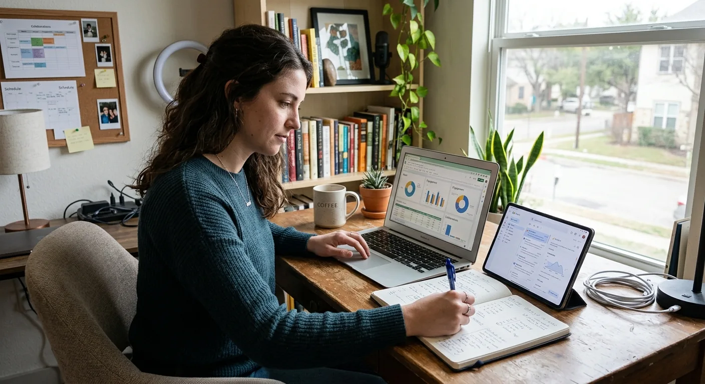Creator working through influencer brand outreach