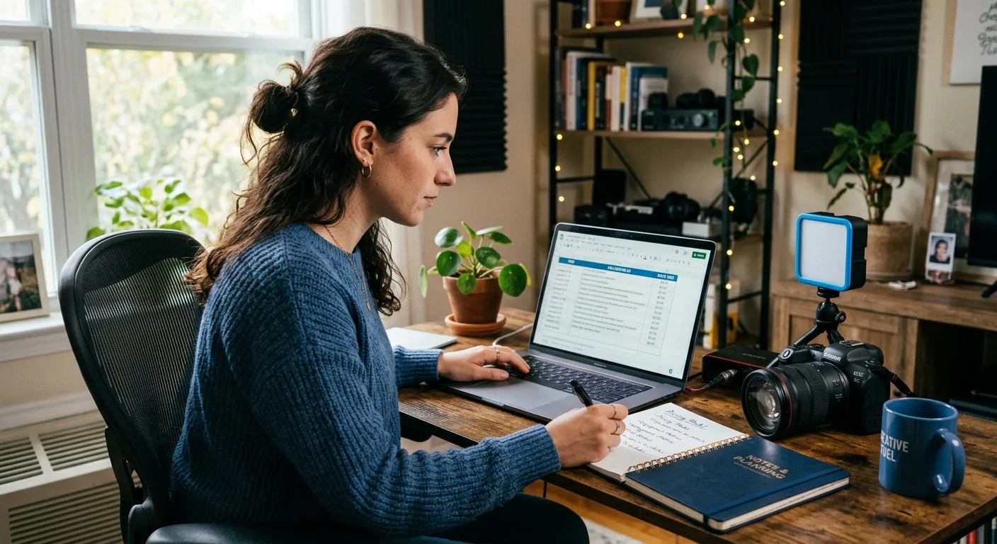 Creator working through creator sponsorship rates