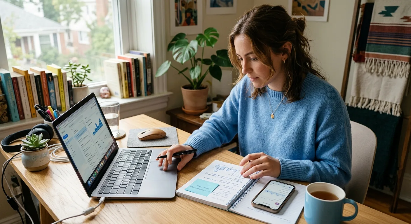 Creator working through brand collaboration opportunities