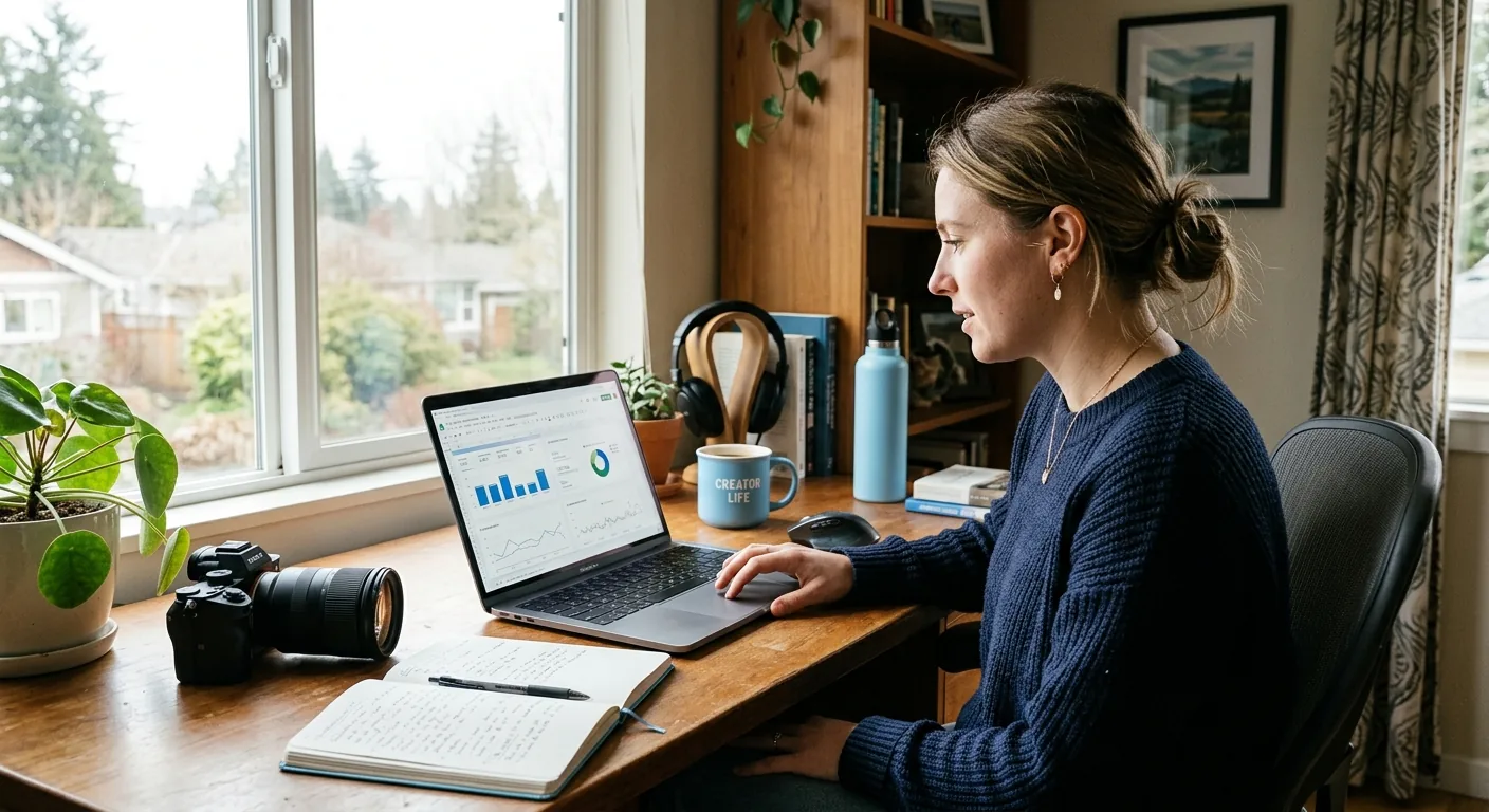 Creator working through brand collaboration opportunities