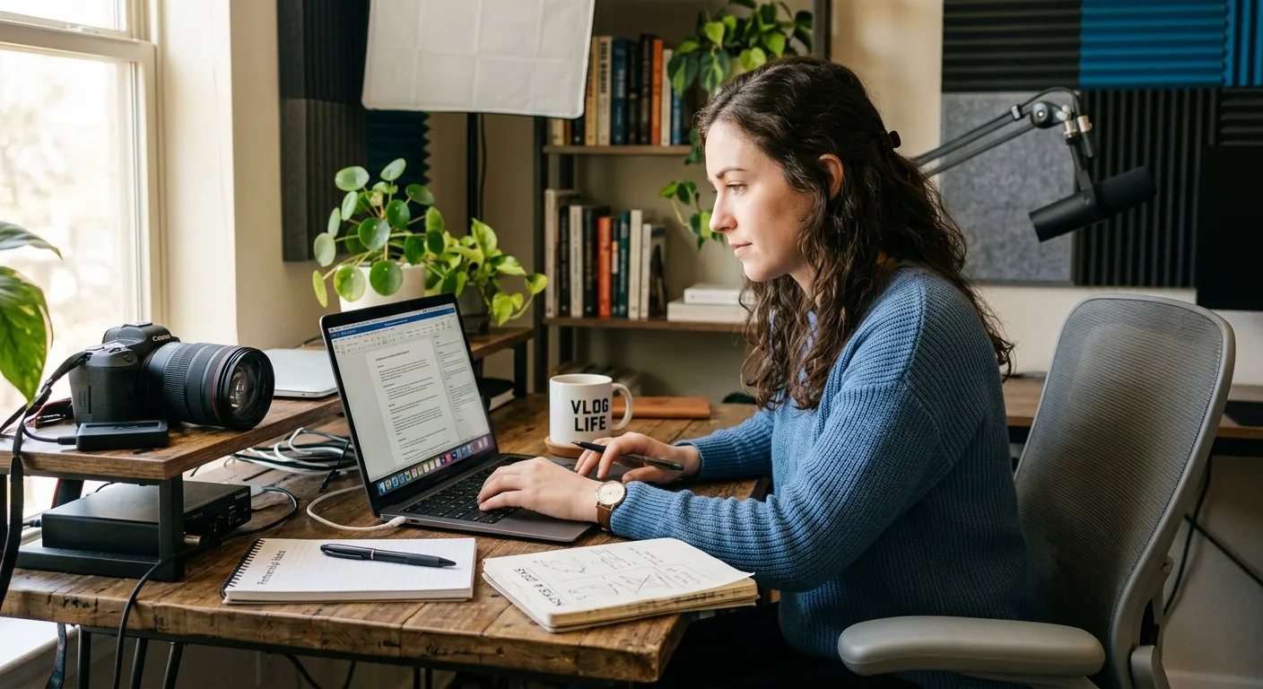 Creator working through brand collaboration opportunities