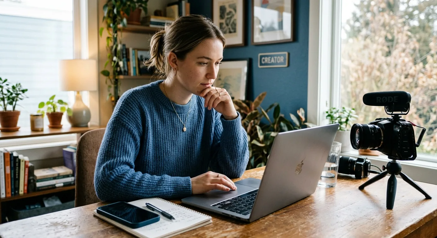 Creator working through brand collaboration opportunities
