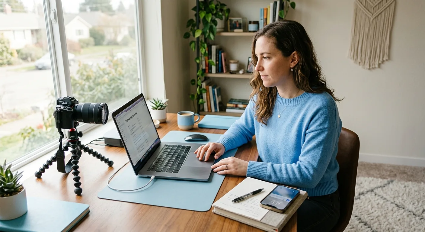 Creator working through brand collaboration opportunities