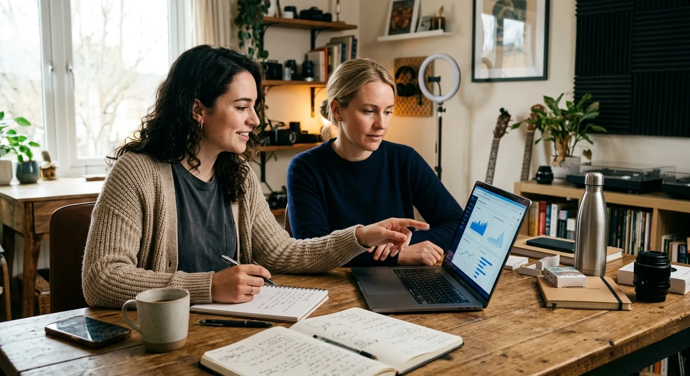Creator working through brand collaboration opportunities