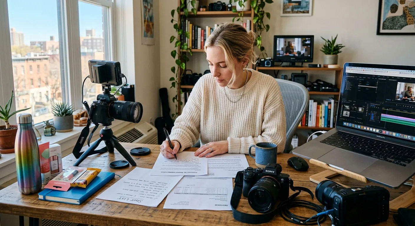 Creator working through creator brand deals