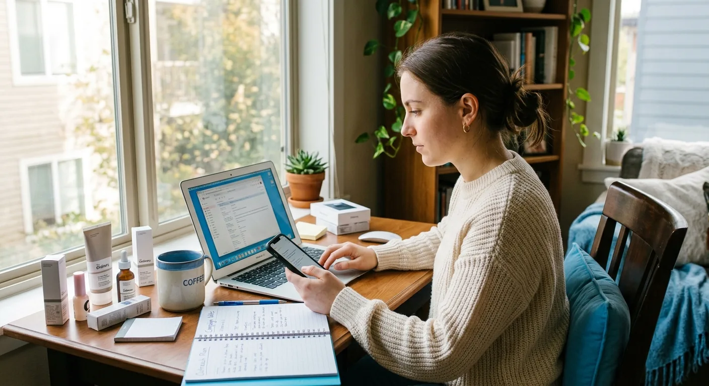 Creator working through influencer brand outreach