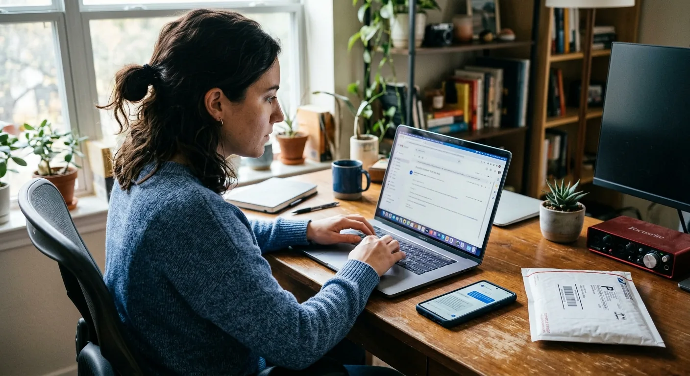 Creator working through influencer brand outreach