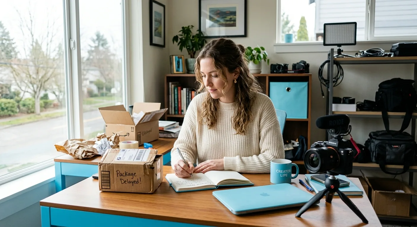 Creator working through influencer brand outreach