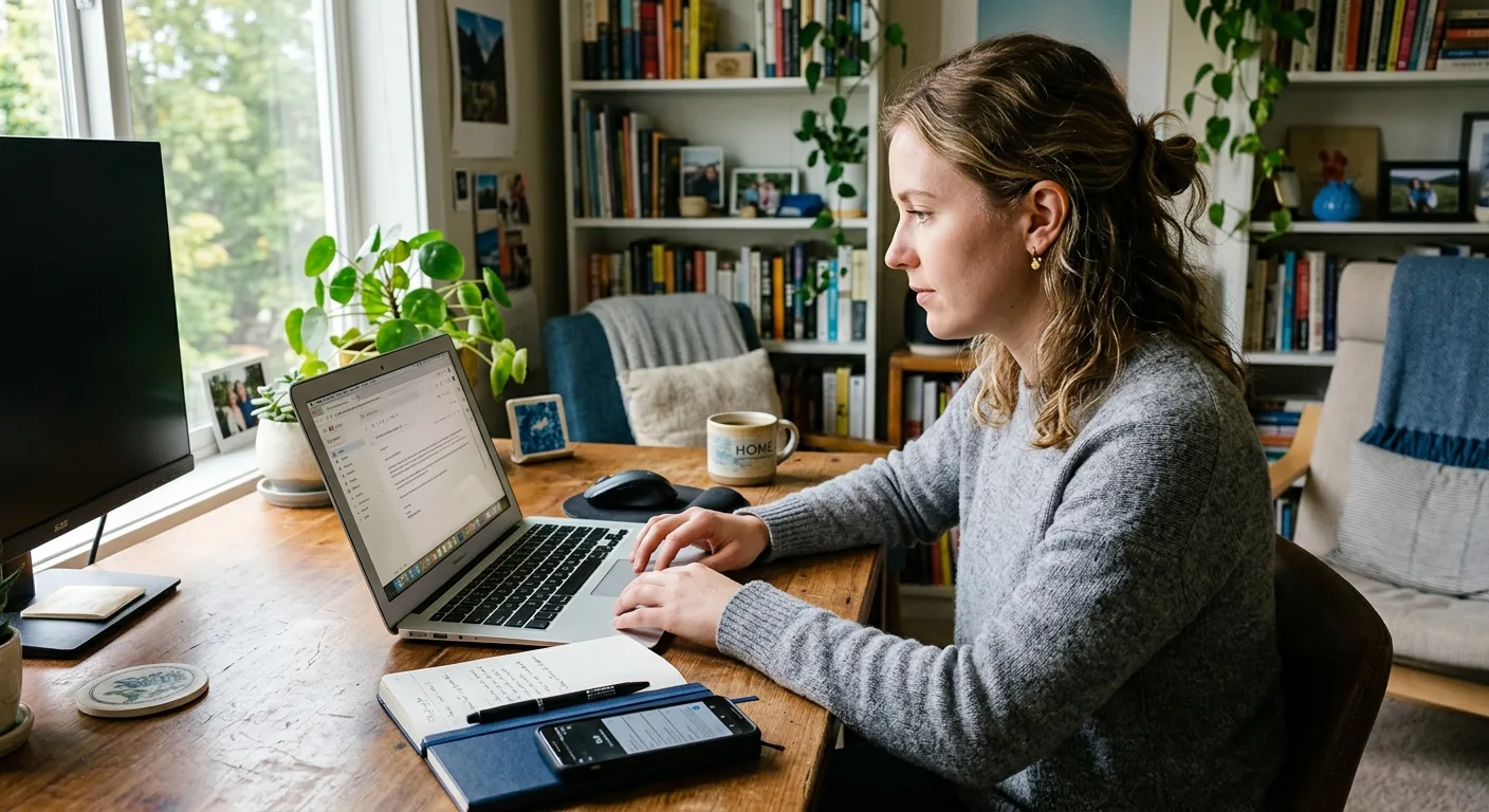 Creator working through influencer brand outreach
