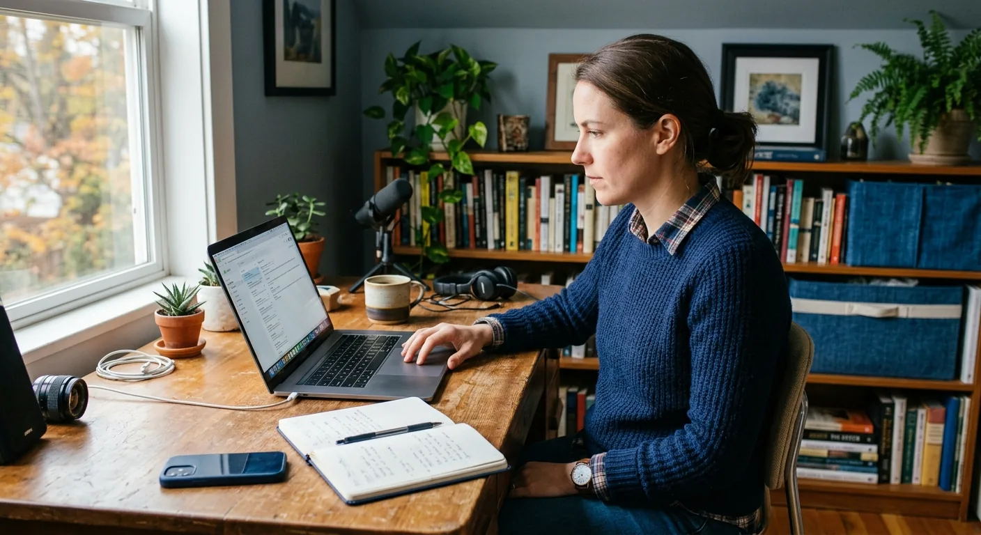 Creator working through influencer brand outreach