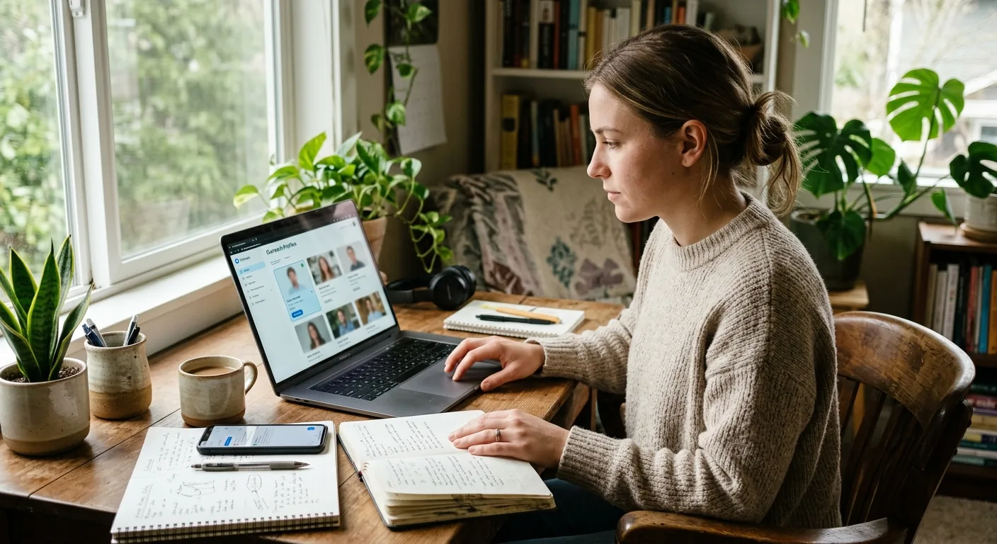 Creator working through influencer brand outreach