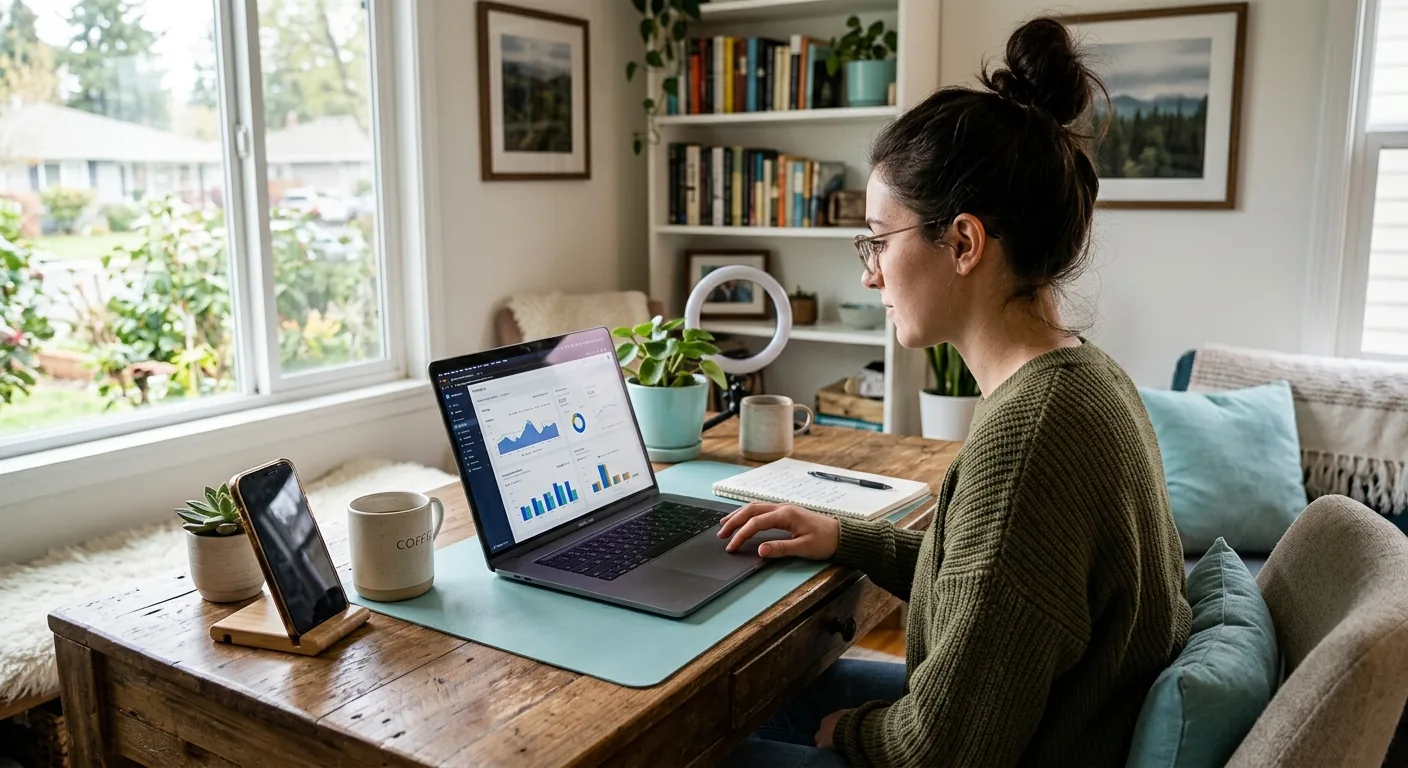 Creator working through influencer brand outreach