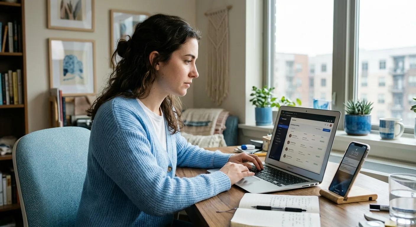 Creator working through influencer brand outreach