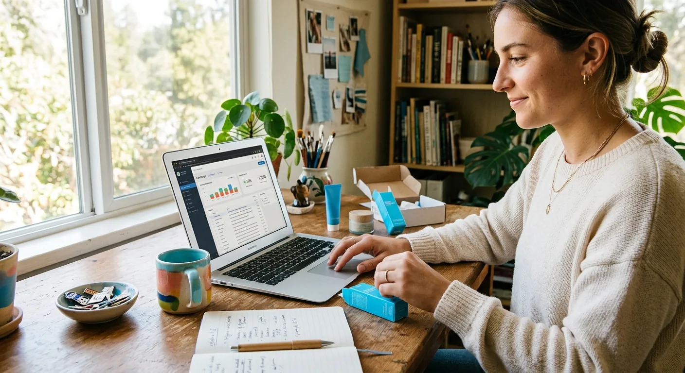 Creator working through influencer brand outreach