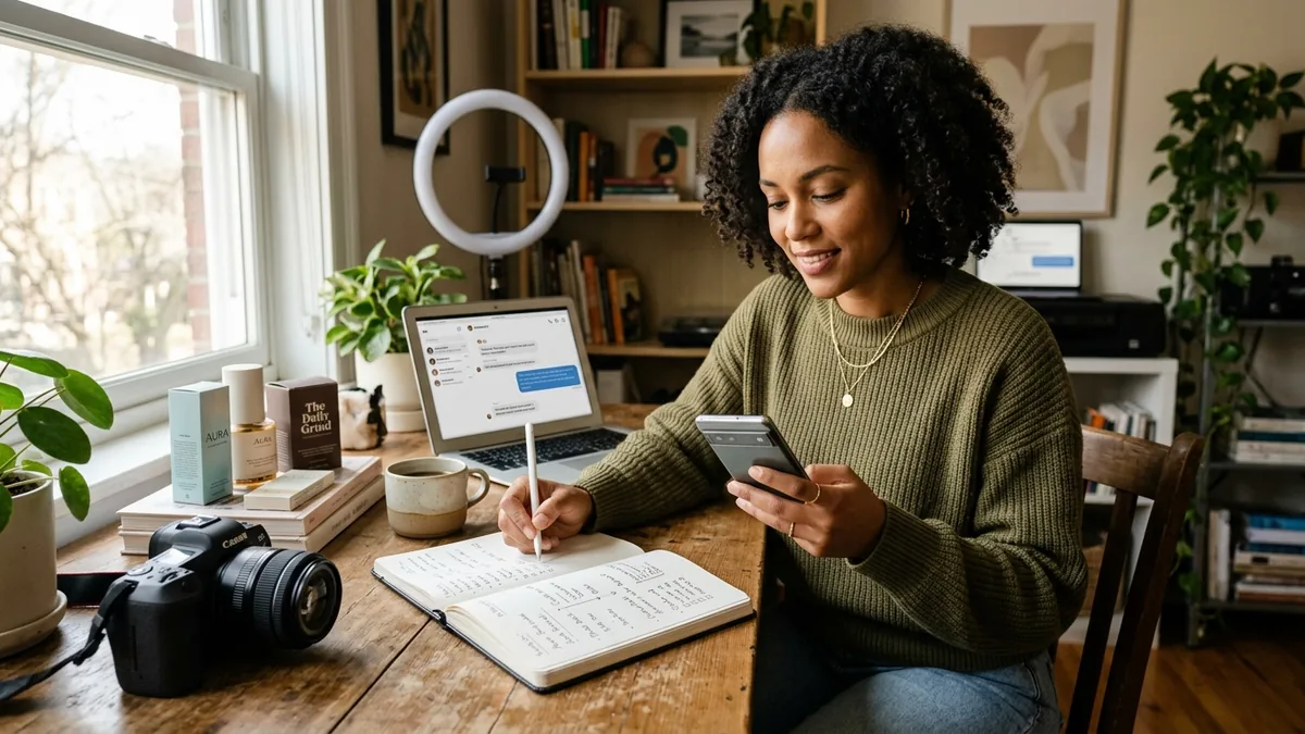 Independent creator working through instagram dm brand collaboration management