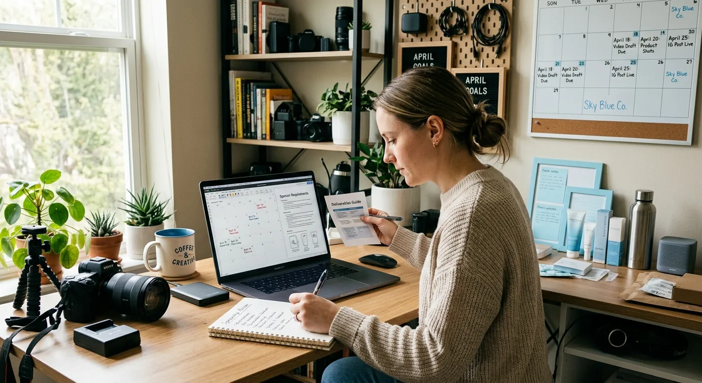 Creator working through creator brand deals