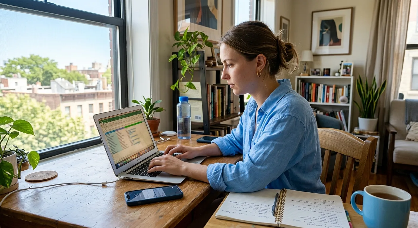 Creator working through influencer brand outreach