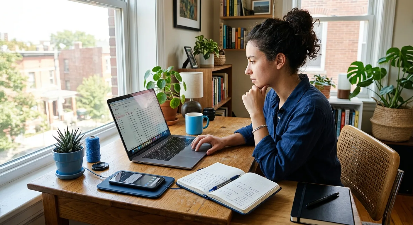 Creator working through influencer brand outreach