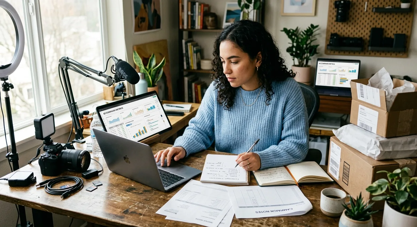 Creator working through creator brand deals
