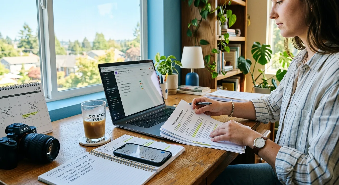 Creator working through creator brand deals