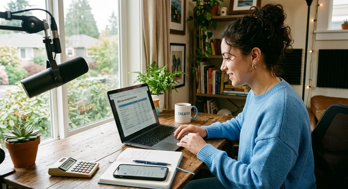 Creator working through creator sponsorship rates
