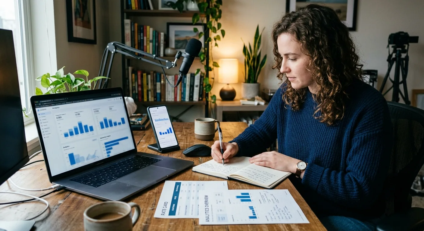 Creator working through creator sponsorship rates