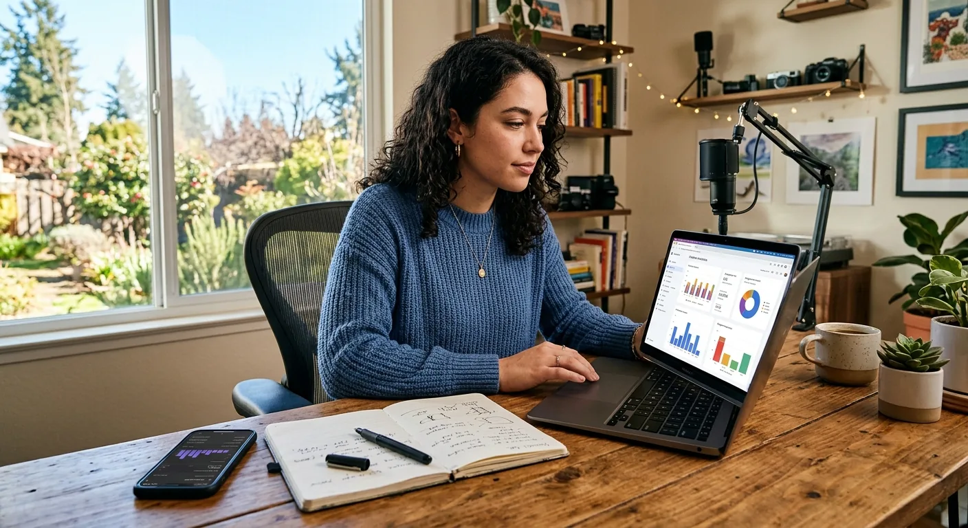 Creator working through influencer brand outreach