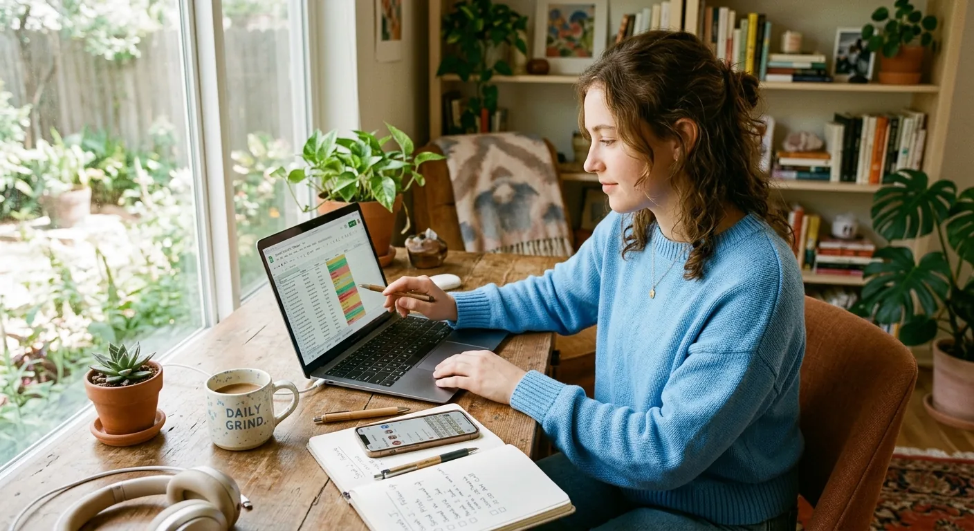 Creator working through influencer brand outreach