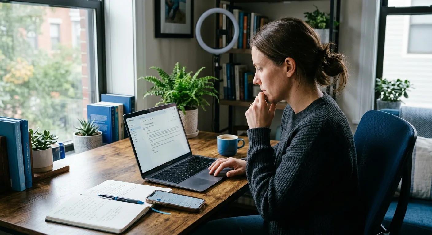 Creator working through influencer brand outreach