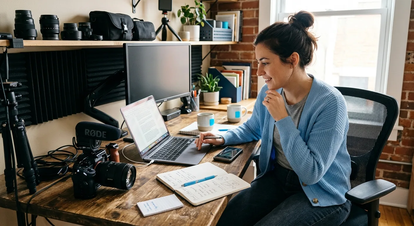 Creator working through creator brand deals