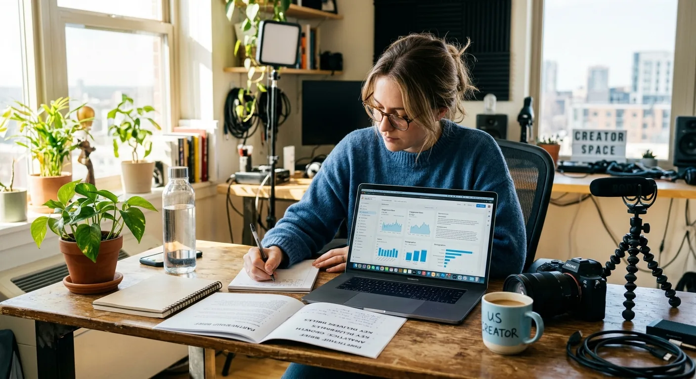 Creator working through creator brand deals