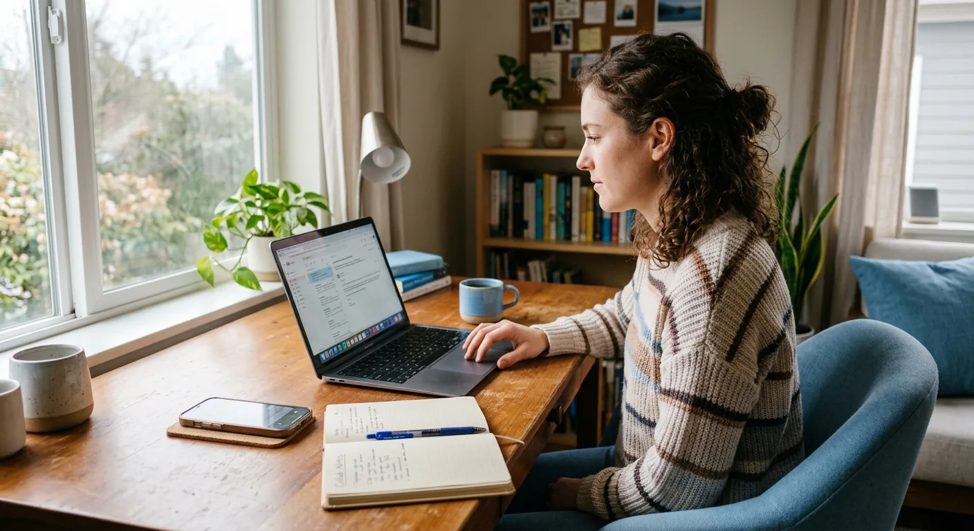 Creator working through influencer brand outreach
