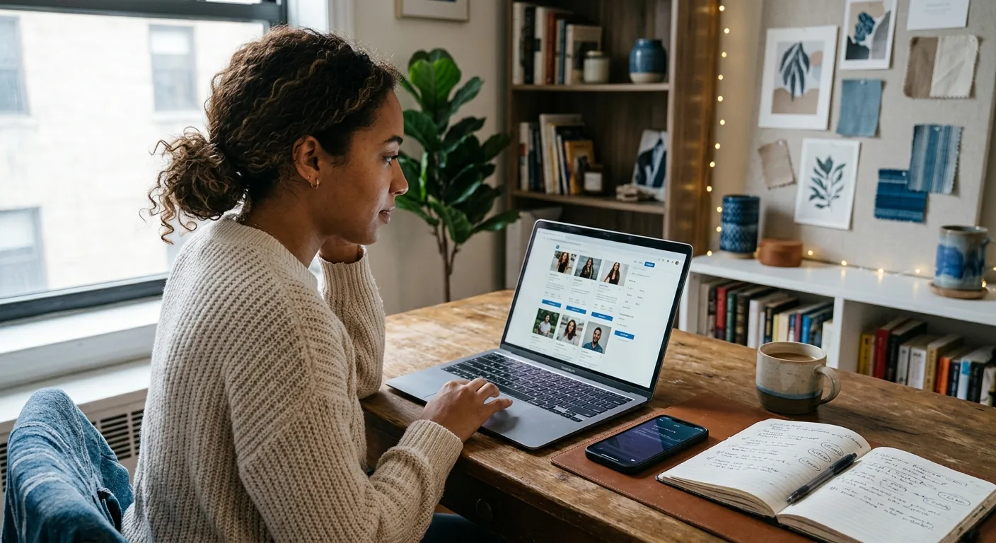 Creator working through influencer brand outreach