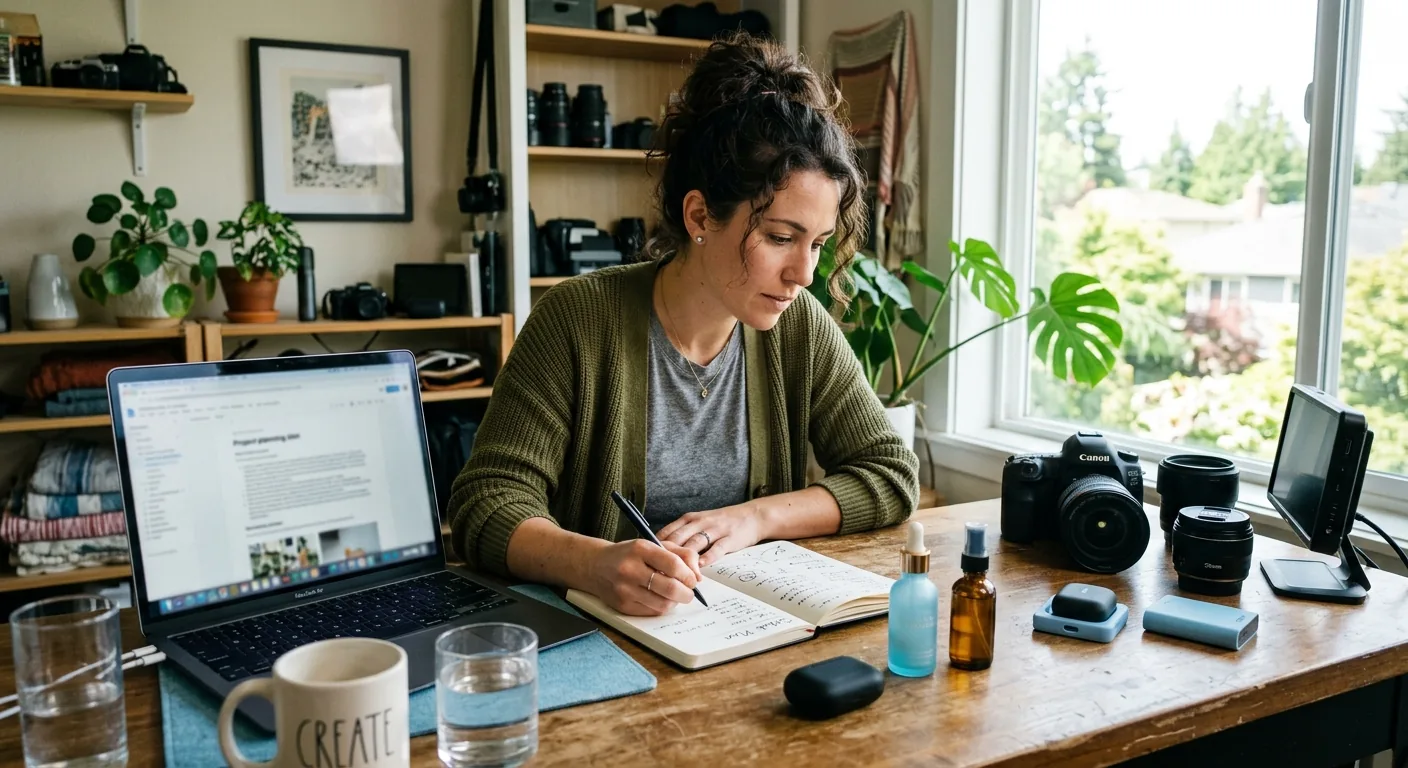 Creator working through creator brand deals