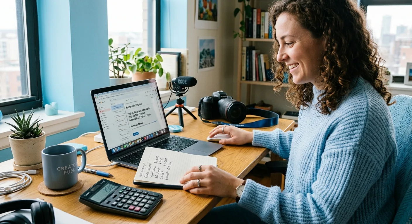 Creator working through creator brand deals