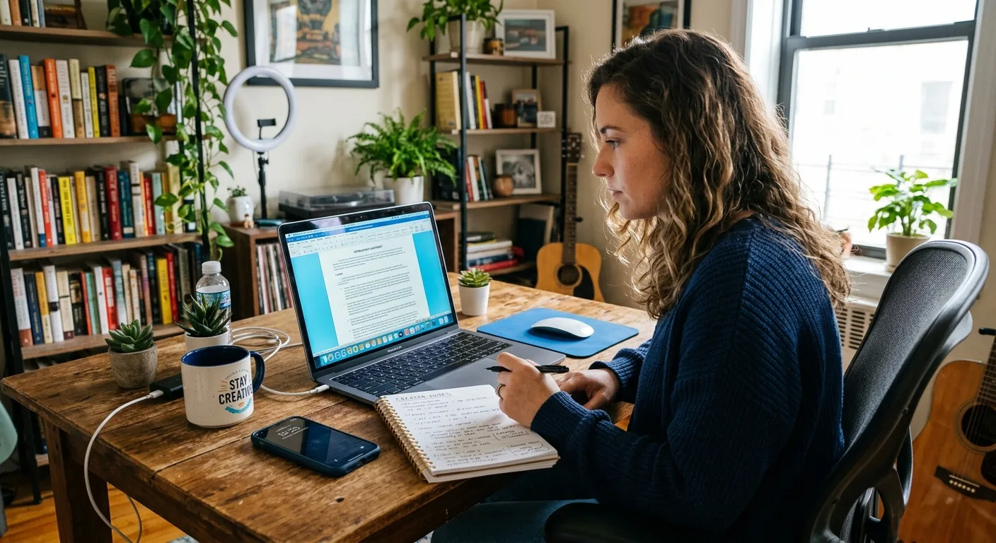 Creator working through creator brand deals